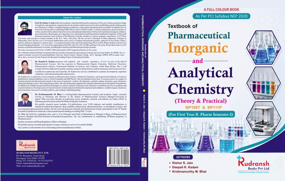 Textbook Of Pharmaceutical Inorganic and Analytical Chemistry ( Theory & Practical ) Full Colourd Book